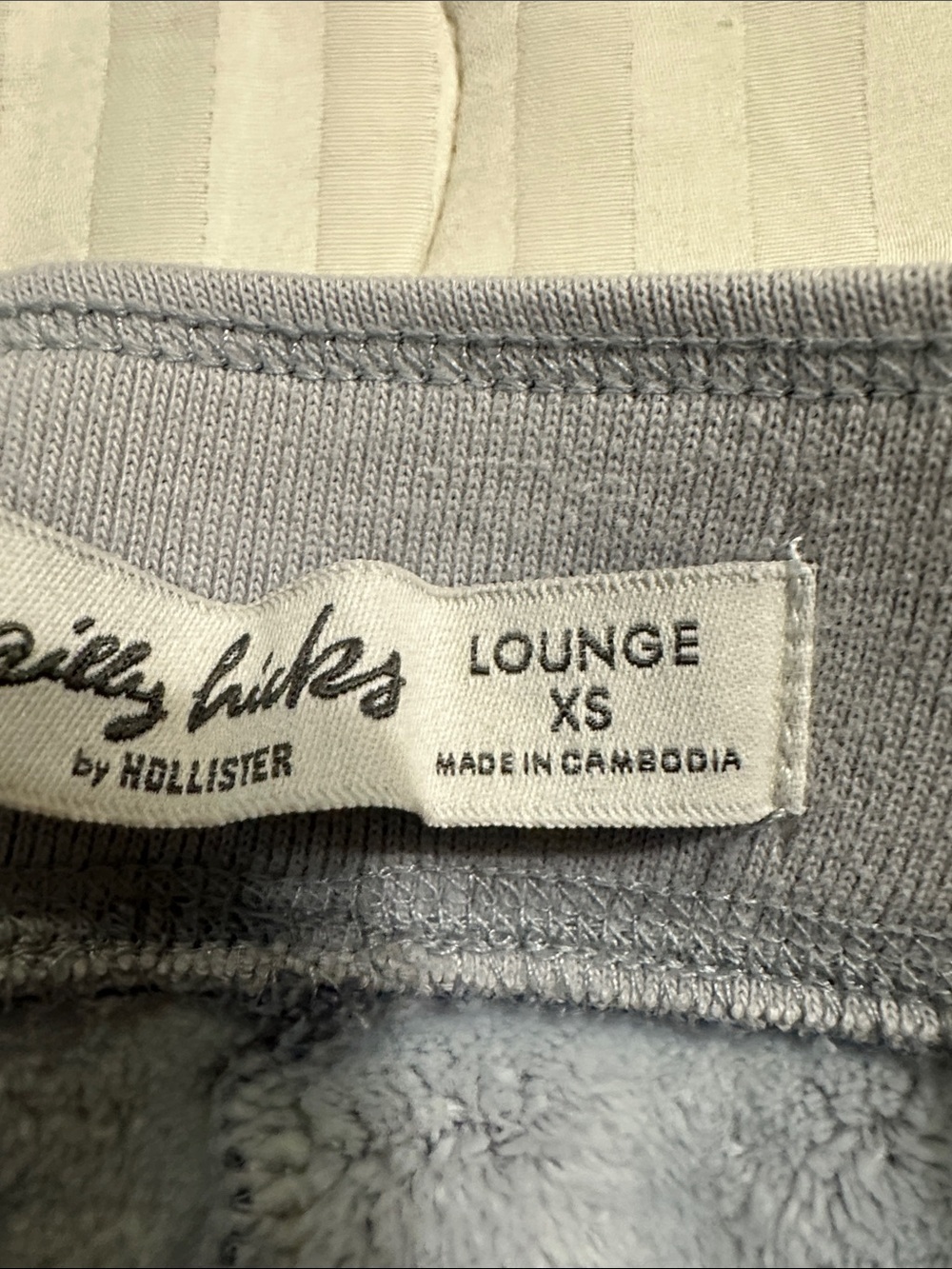 Hollister Light Gray Plush Terry Lounge Shorts - Picture 2 of 4